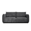 SOFA TAUER 3-Sitzer, dunkelgrau - Dunkelgrau/Schwarz, Holzwerkstoff/Kunststoff (112/84/206cm) - Courtois Laville