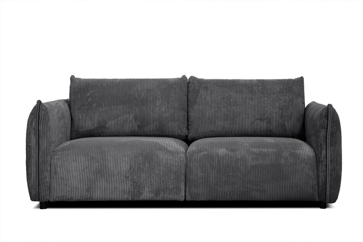 SOFA TAUER 3-Sitzer, dunkelgrau - Dunkelgrau/Schwarz, Holzwerkstoff/Kunststoff (112/84/206cm) - Courtois Laville