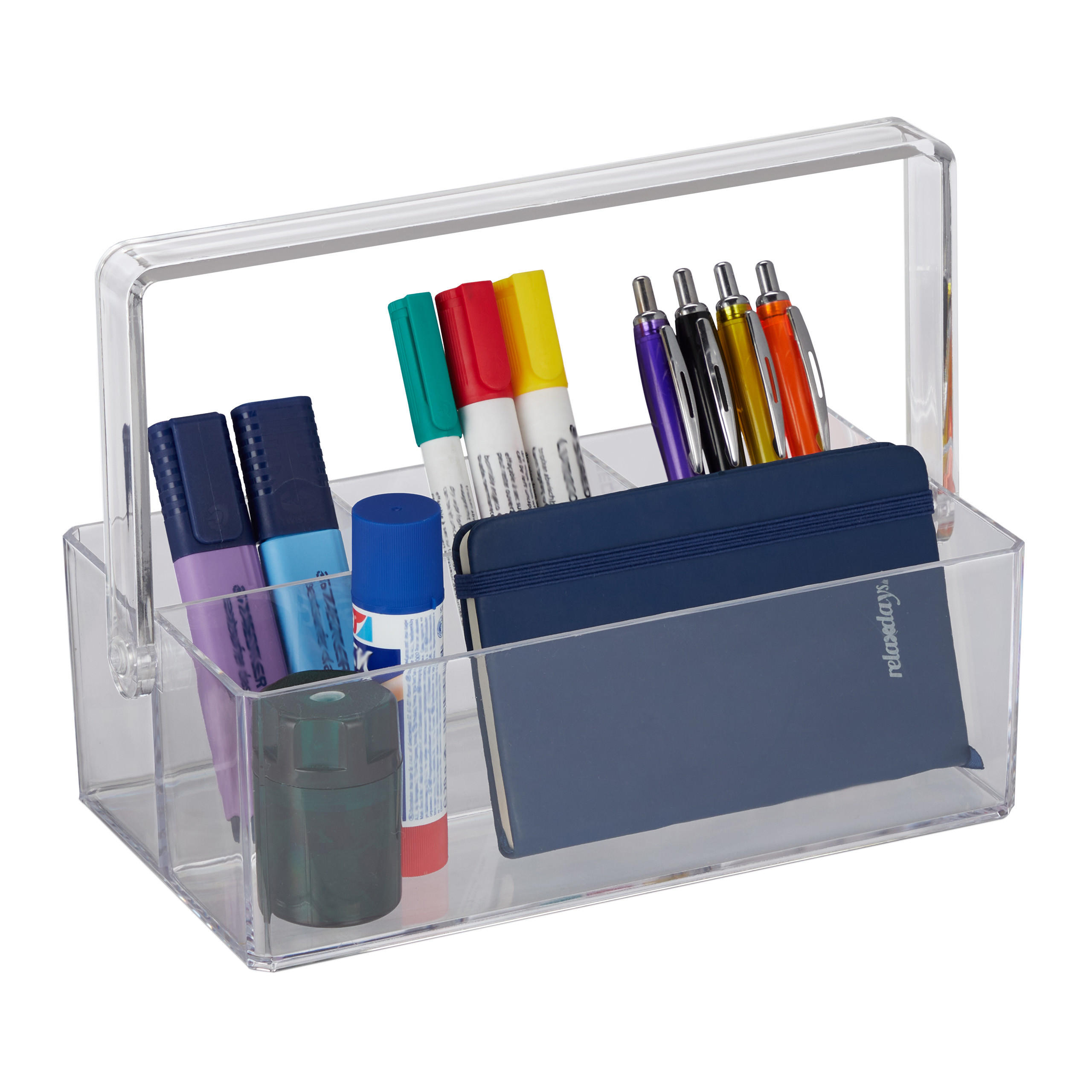 ORGANIZER - Transparent, Kunststoff (25.5/18.5/13.5cm) - Relaxdays