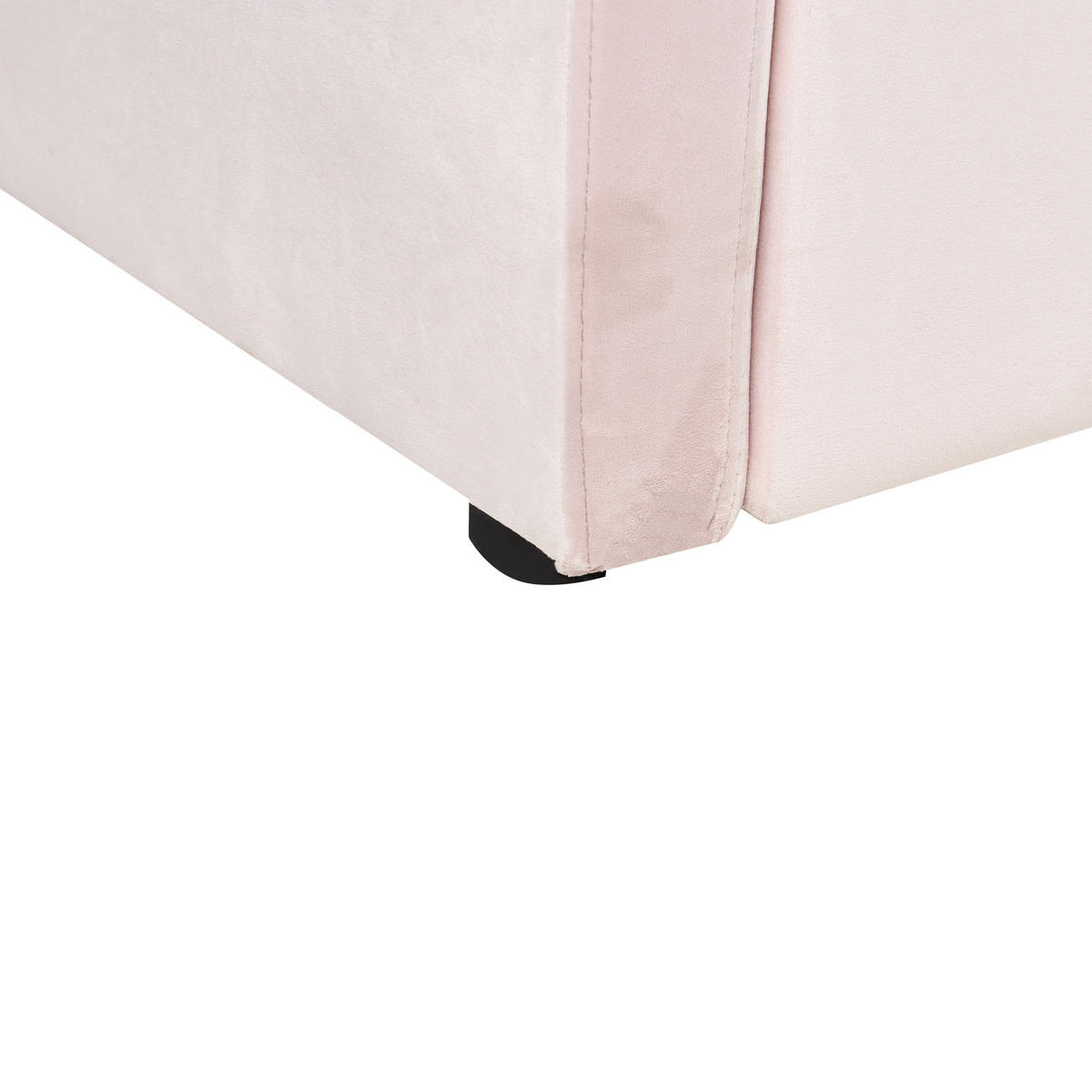 TAGESBETT 90/200 cm Pastellrosa Eyburie - Pink, Textil (90/200cm) - Beliani