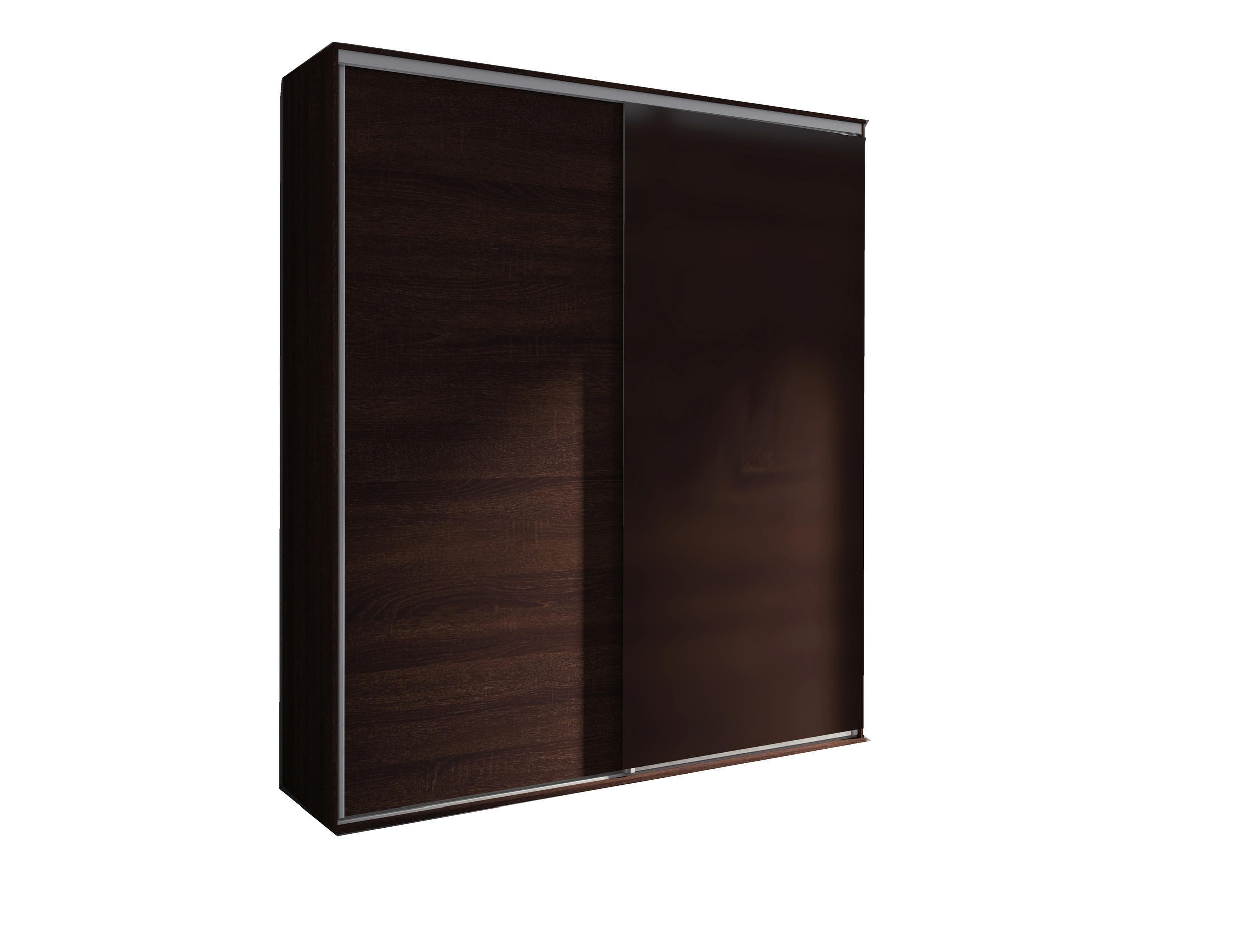 SCHIEBETÜRENSCHRANK - Kleiderschrank BORA 204 - Schokolade - Braun, Holzwerkstoff (204/244/62cm) - Möblo