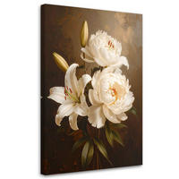 LEINWANDBILD Blumen 80x120cm - Braun, Textil (80/120cm) - Feeby