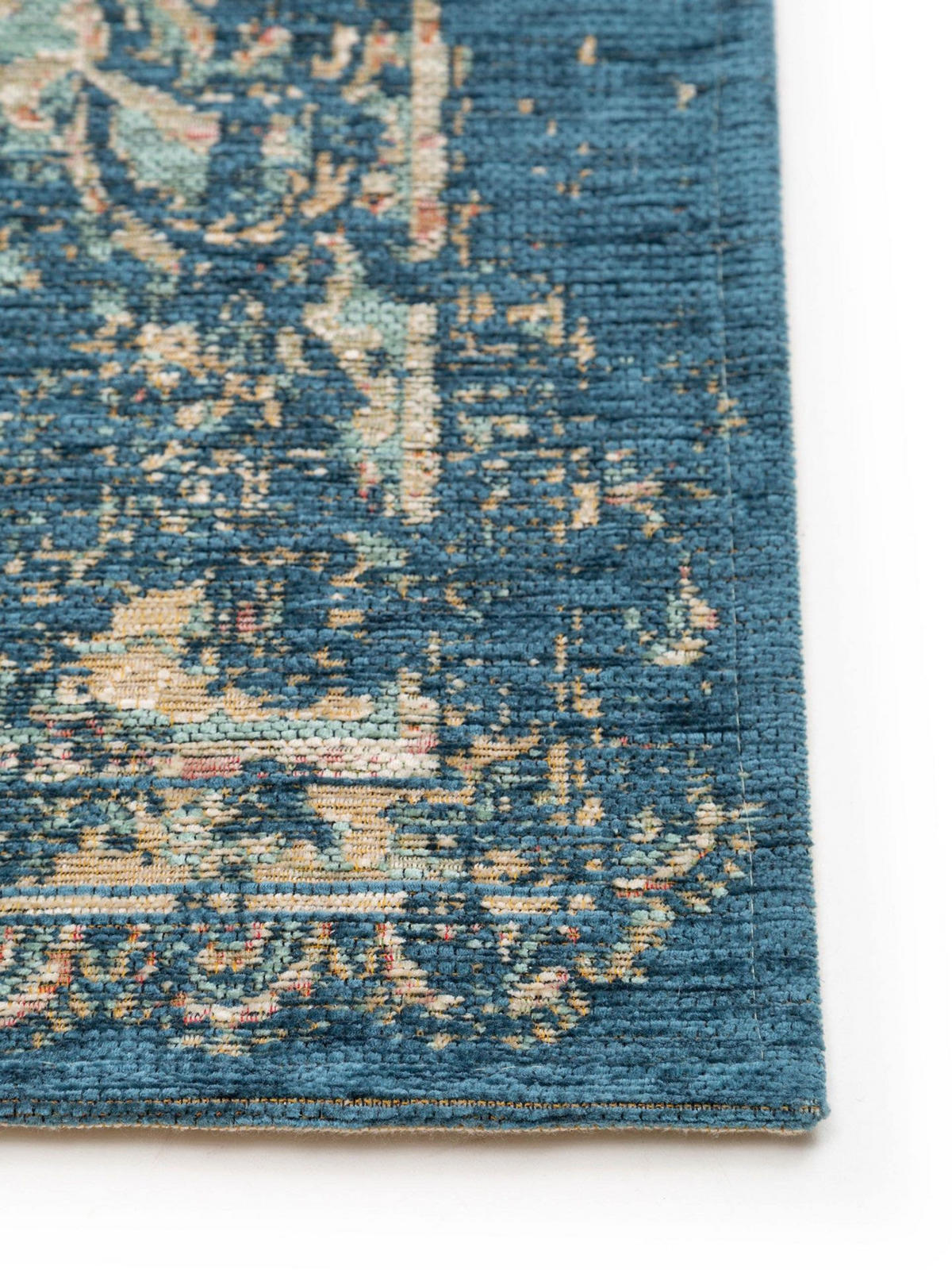 TEPPICH Flachgewebeteppich Frencie Blau - Blau, Textil (200/1cm) - KUNSTLOFT