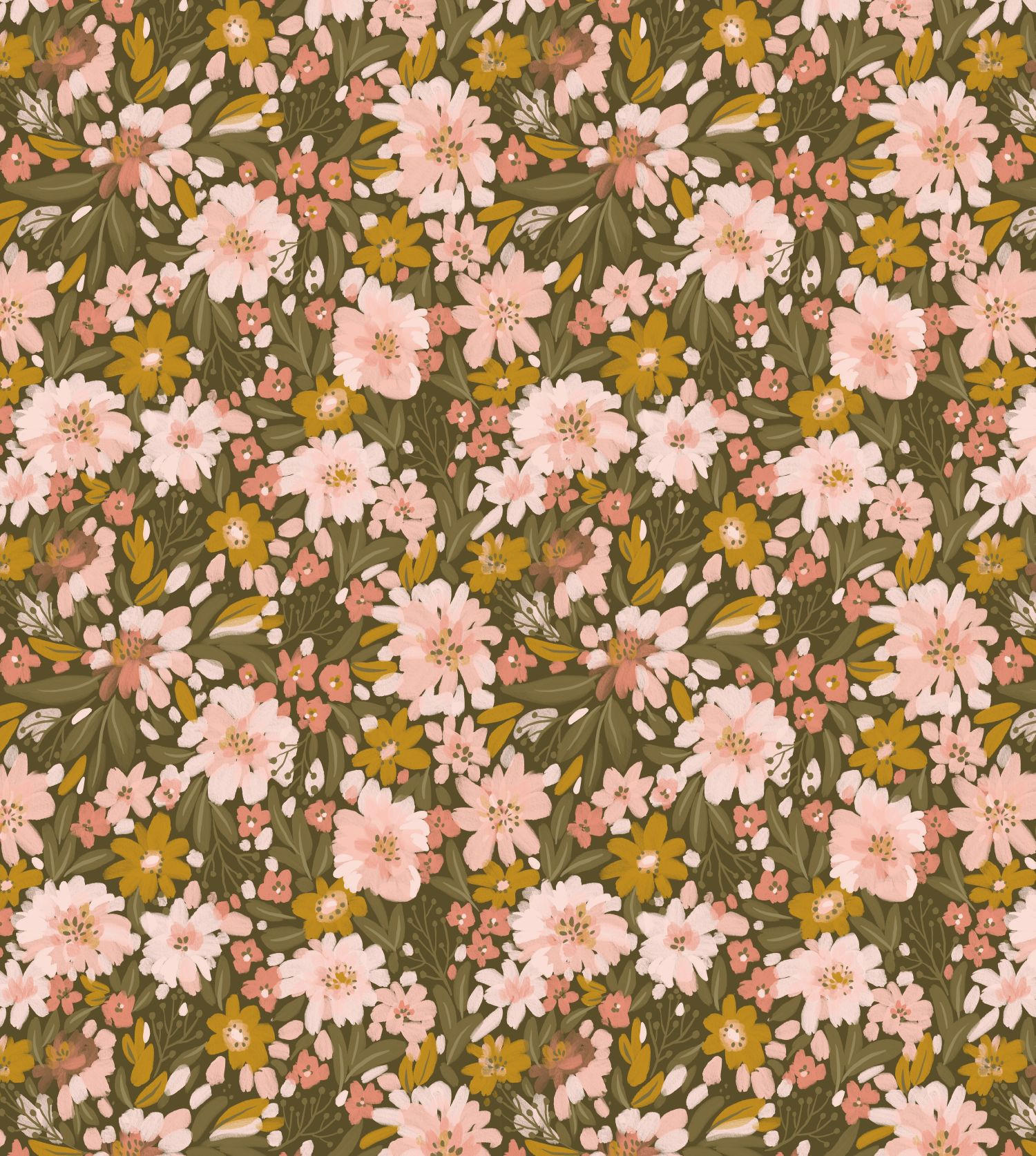 FOTOTAPETE Blumen 2.5 x 2.79 m - Grün, Papier (250/279cm) - ESTAhome