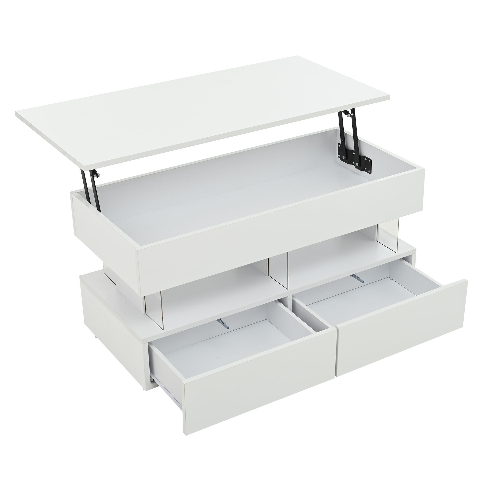 COUCHTISCH Weiß - Weiß, Holzwerkstoff (100/50/46cm)