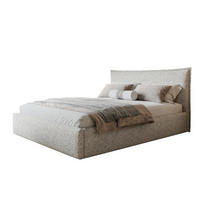 BETT 90x200 - Polsterbett mit Bettkasten und Holzrahmen - Modern Betten - Eleganter Puente-Stoff - Kollektion Rimini - Beige Melange - Beige, Holz/Textil (90/200cm) - Alpi-Möbel