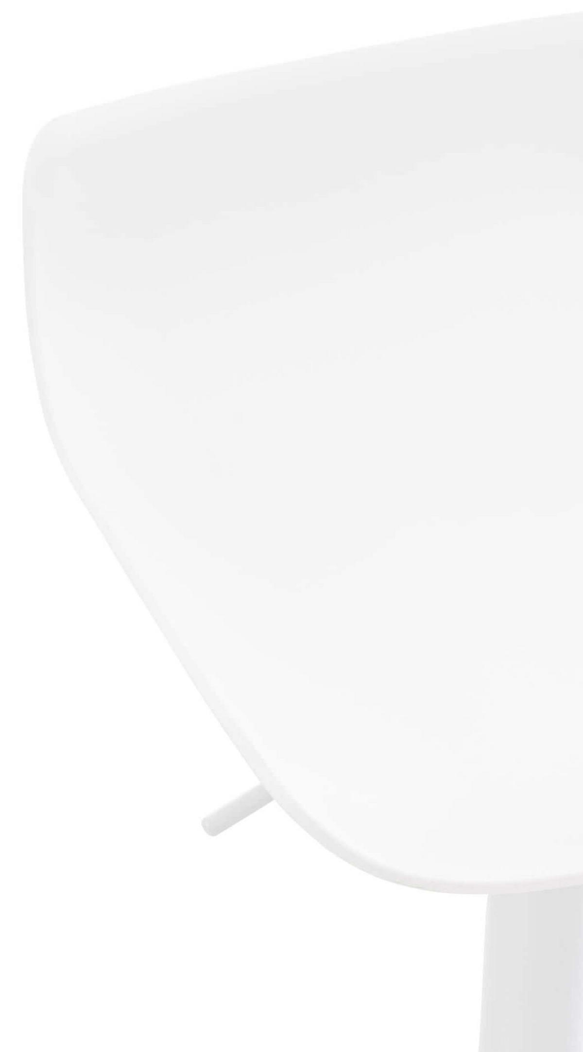 BARHOCKER 4er Set höhenverstellbar Weiß JUTO - Kunststoff, 68,5-94x43x44cm - Weiß, Kunststoff/Metall (43/75/44cm) - DELUKE