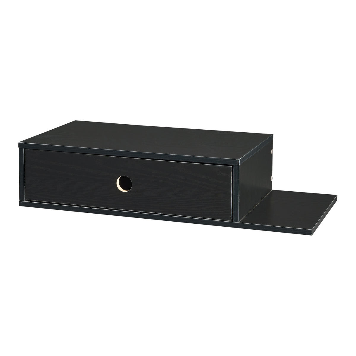 WANDREGAL Stor - Schwarz, Holzwerkstoff (30/15/65cm)