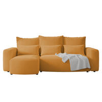 ECKSOFA Travis mit Bettkasten und Schlaffunktion, L-Form, Cord, Universal - Honig, Holzwerkstoff (248/148cm) - 4ALL HOME