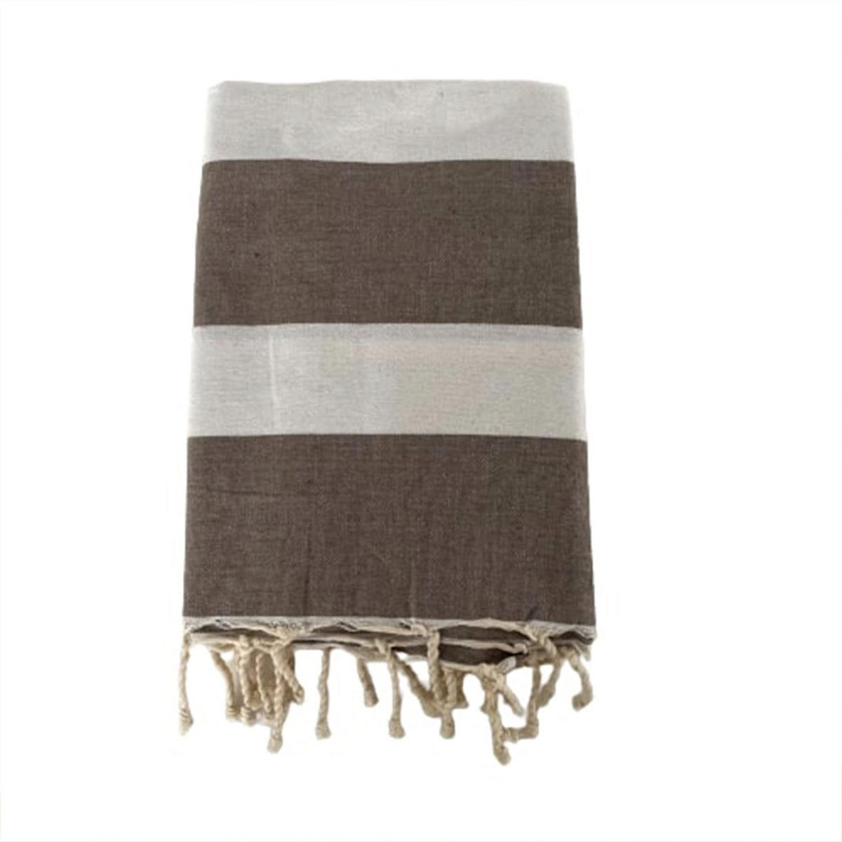HAMAMTUCH Transat Taupe 100x200 190g/m² - Beige, Textil (100/200cm) - LE COMPTOIR DE LA PLAGE