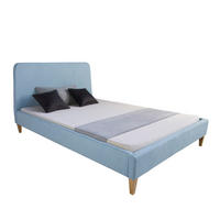 POLSTERBETT mit Lattenrost 140/200 cm in Blau - Blau, Textil (140/200cm) - Homestyle4u