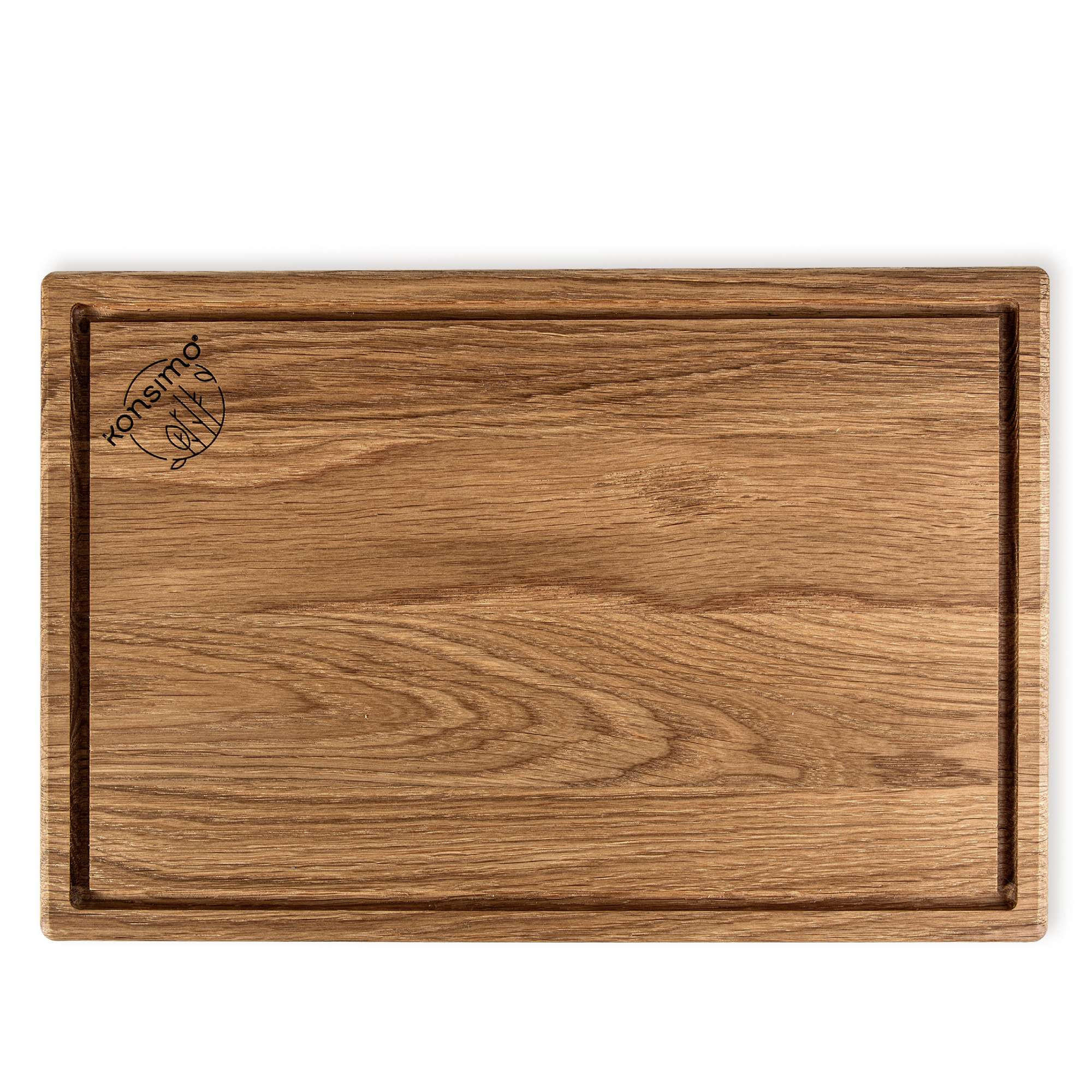 SCHNEIDEBRETT Solida - Eichefarben/Braun, Holz (20/30cm) - KONSIMO®
