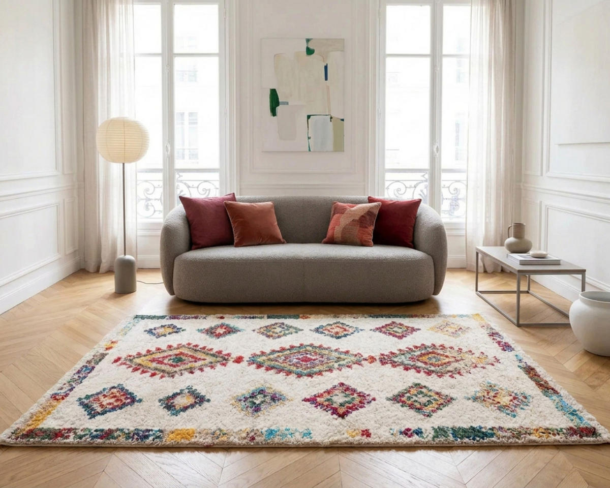 TEPPICH weich voluminös mehrfarbig - Multicolor, Textil (120/170cm) - AFK Living