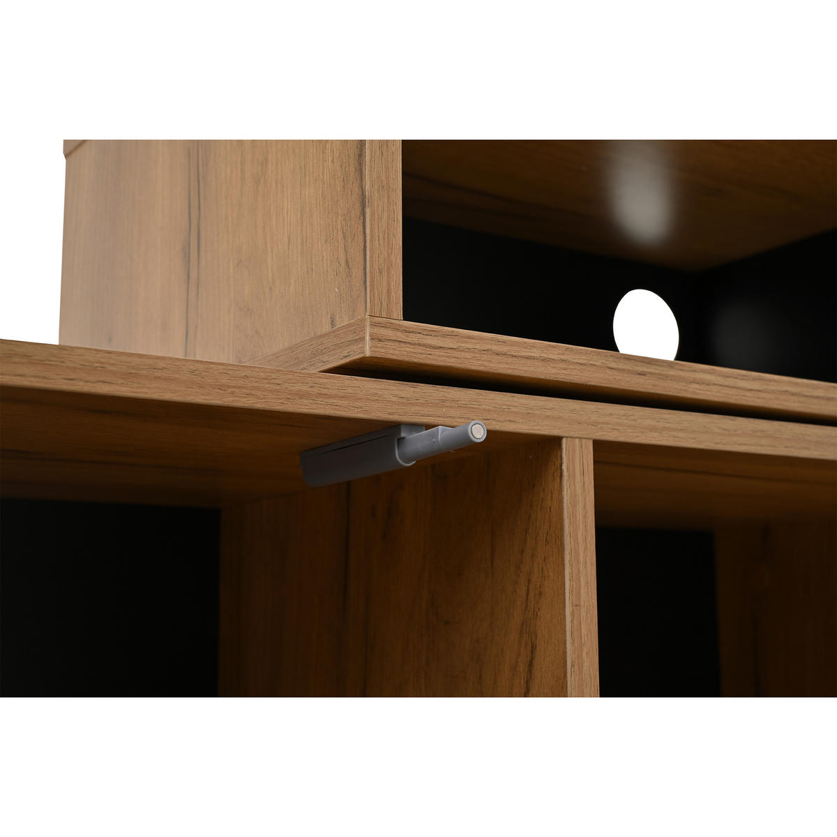 WOHNWAND DE-40358 2-teilig mit Vitrine Holzfarbe - Eichefarben, Holzwerkstoff (135/32.5/35cm) - ComfortXL