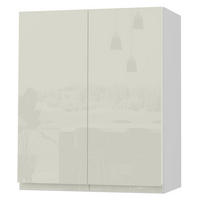 HÄNGESCHRANK Florence W3/60 Weiß / RAL 1013 perlweiß HG 60 / 32,5 / 72cm - Weiß Hochglanz/Weiß, Holz/Holzwerkstoff (60/72/32.5cm) - Feldmann-Wohnen