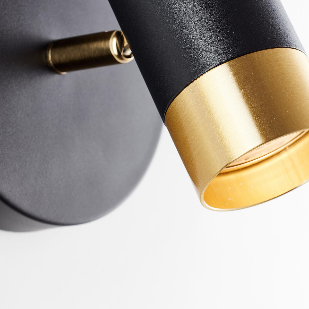 WANDLEUCHTE Vigolo Sand Schwarz/matt gold 12,5/12,5/15 cm - Multicolor, Metall (12.5/15/12.5cm) - Brilliant