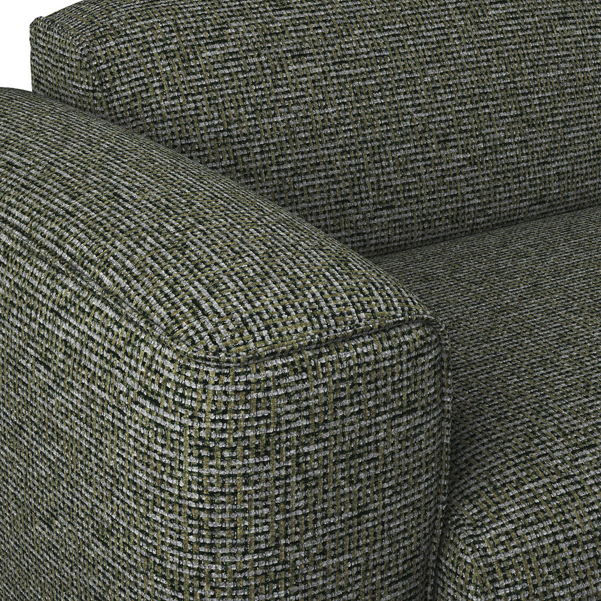 ECKSOFA mit XL-Longchair - Schwarz/Grün, Kunststoff/Textil (260/171cm) - home24