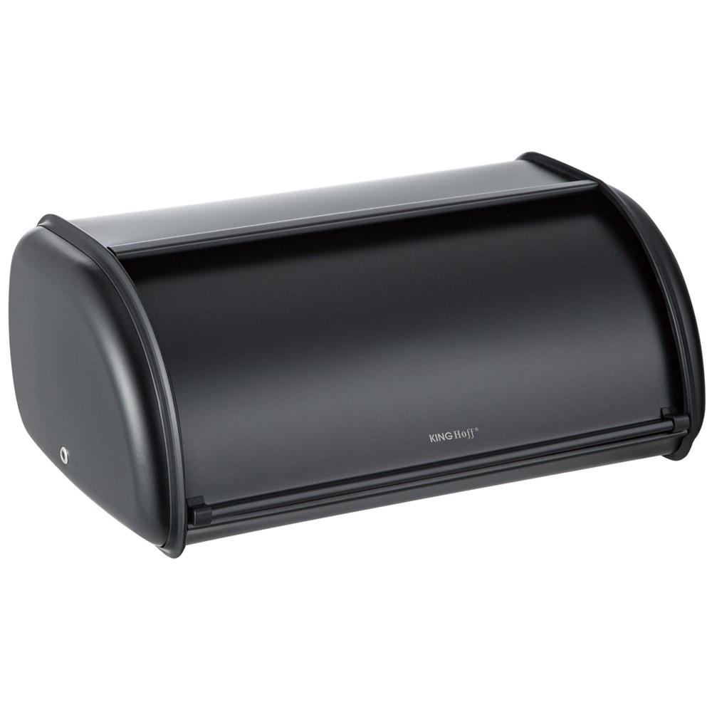 BROTKASTEN Schwarz 44/27/18.5 cm KH1834 - Schwarz, Metall (27/18.5/44cm) - Kinghoff 