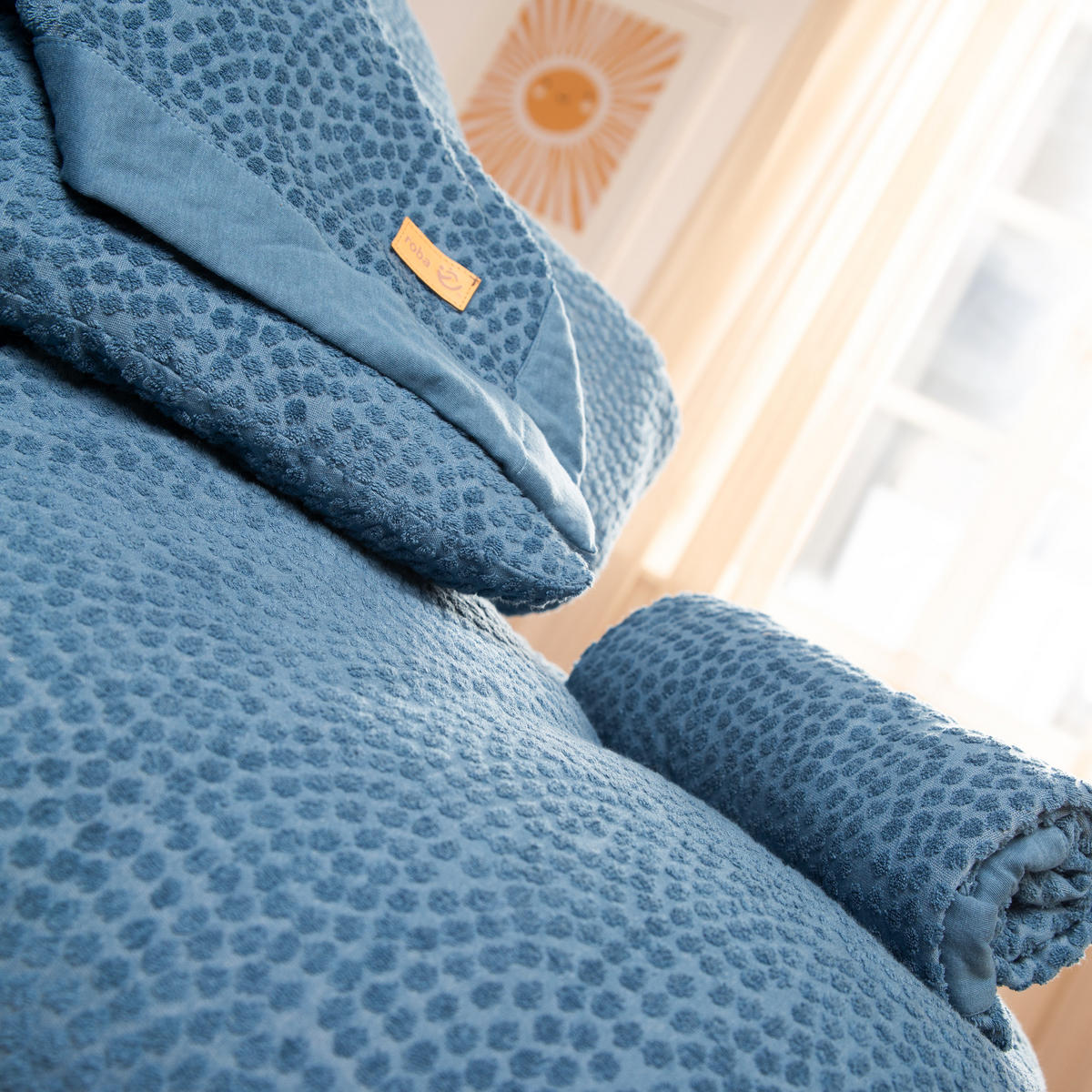 BABYSCHLAFSACK 70 cm Seashells indigo - Blau, Textil (45/70cm) - Roba