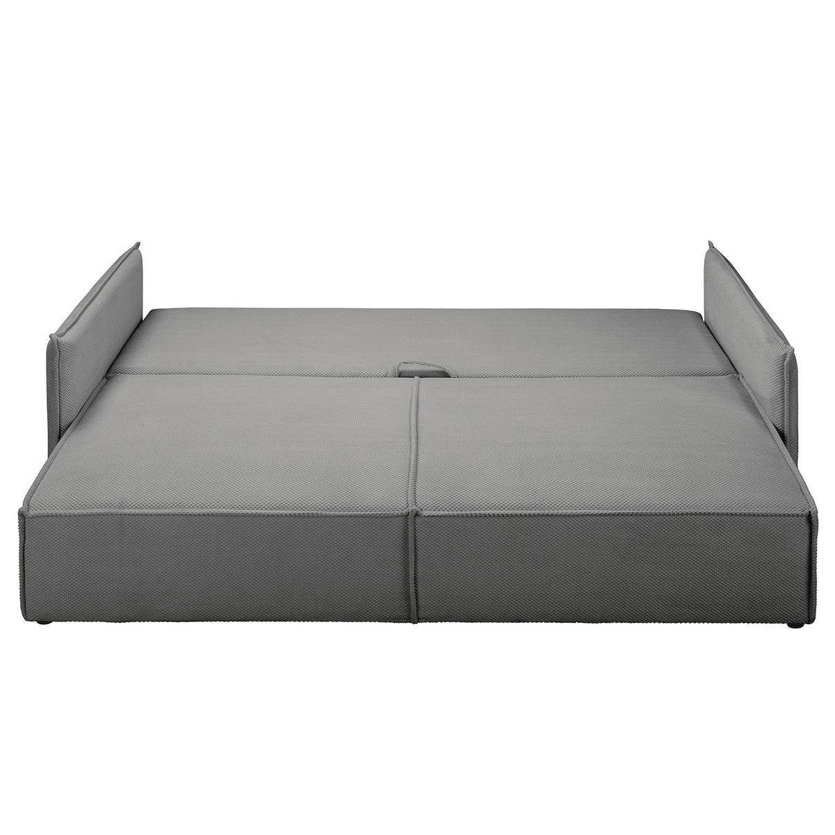 SCHLAFSOFA - Schwarz/Grau, Kunststoff/Textil (221/70/105cm) - home24