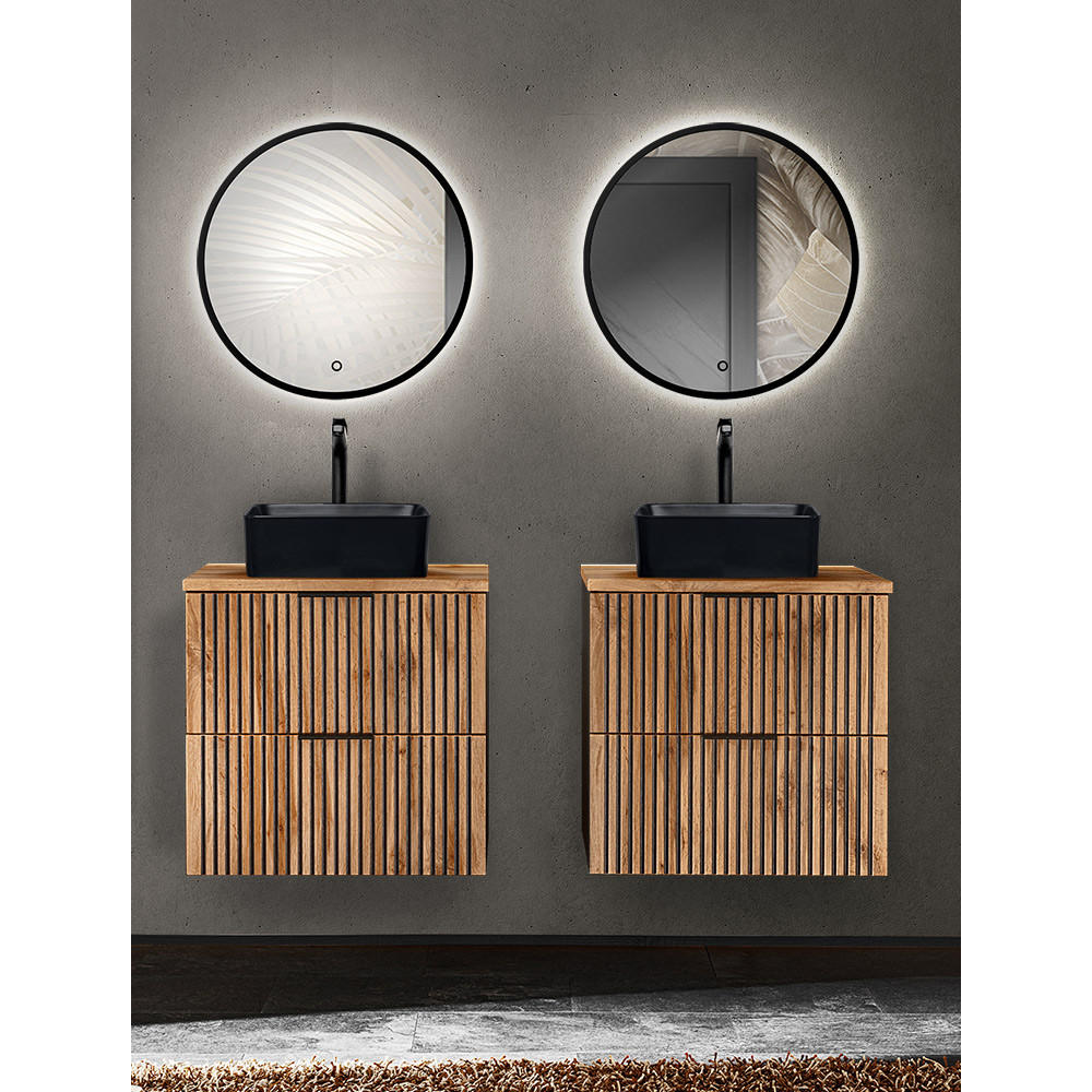 Lomado Badmöbel-Set Braun 135x200x47 cm