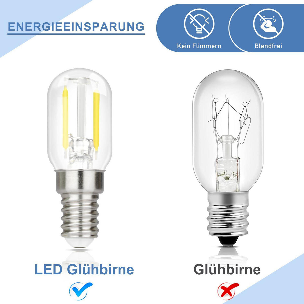 LED-LEUCHTMITTEL Aschaffenburg II 6.4/2.2/2.2cm(2er-set) - Transparent, Glas (2.2/2.2cm) - Nettlife