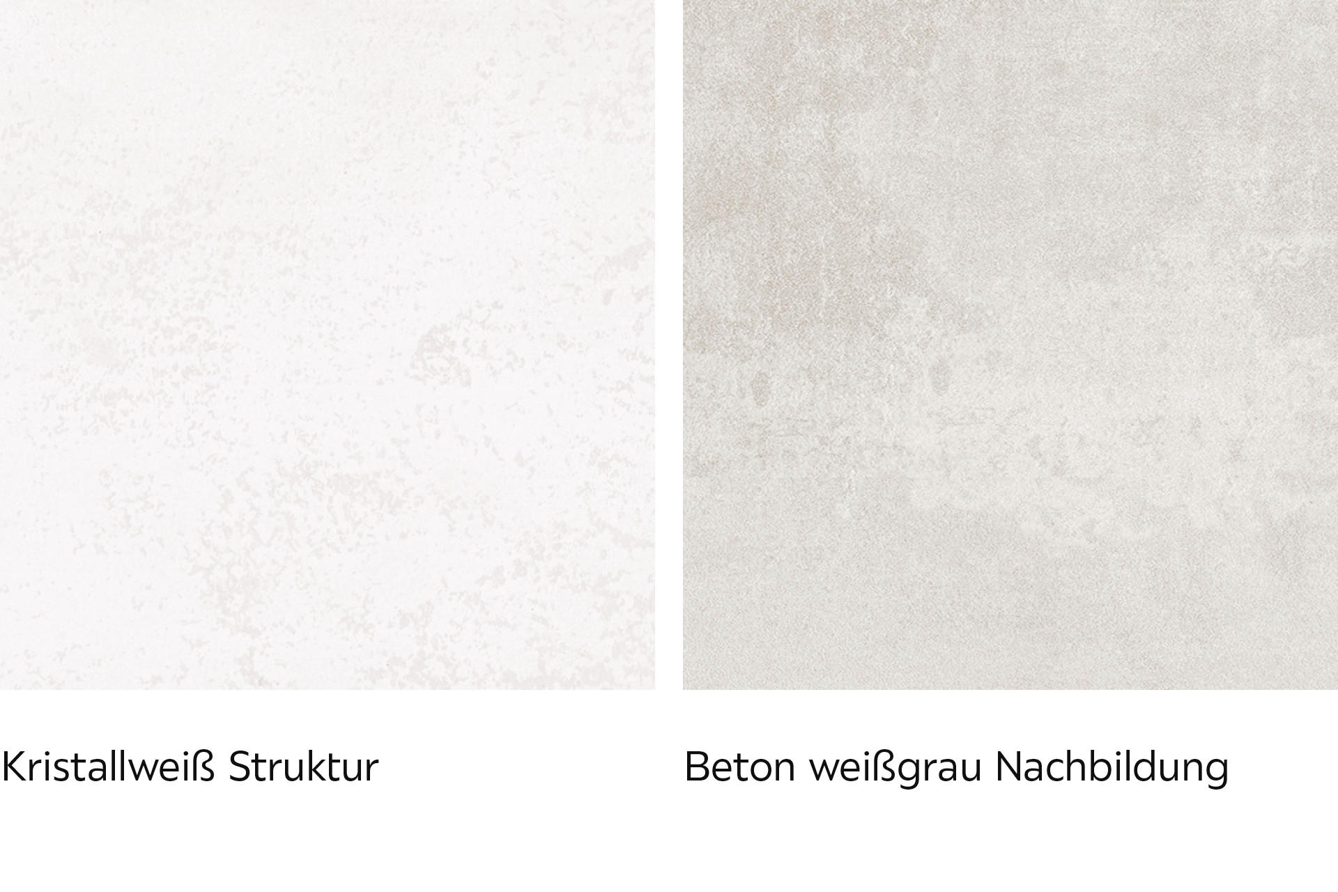 Arbeitsplatte Kristallweiß und Beton