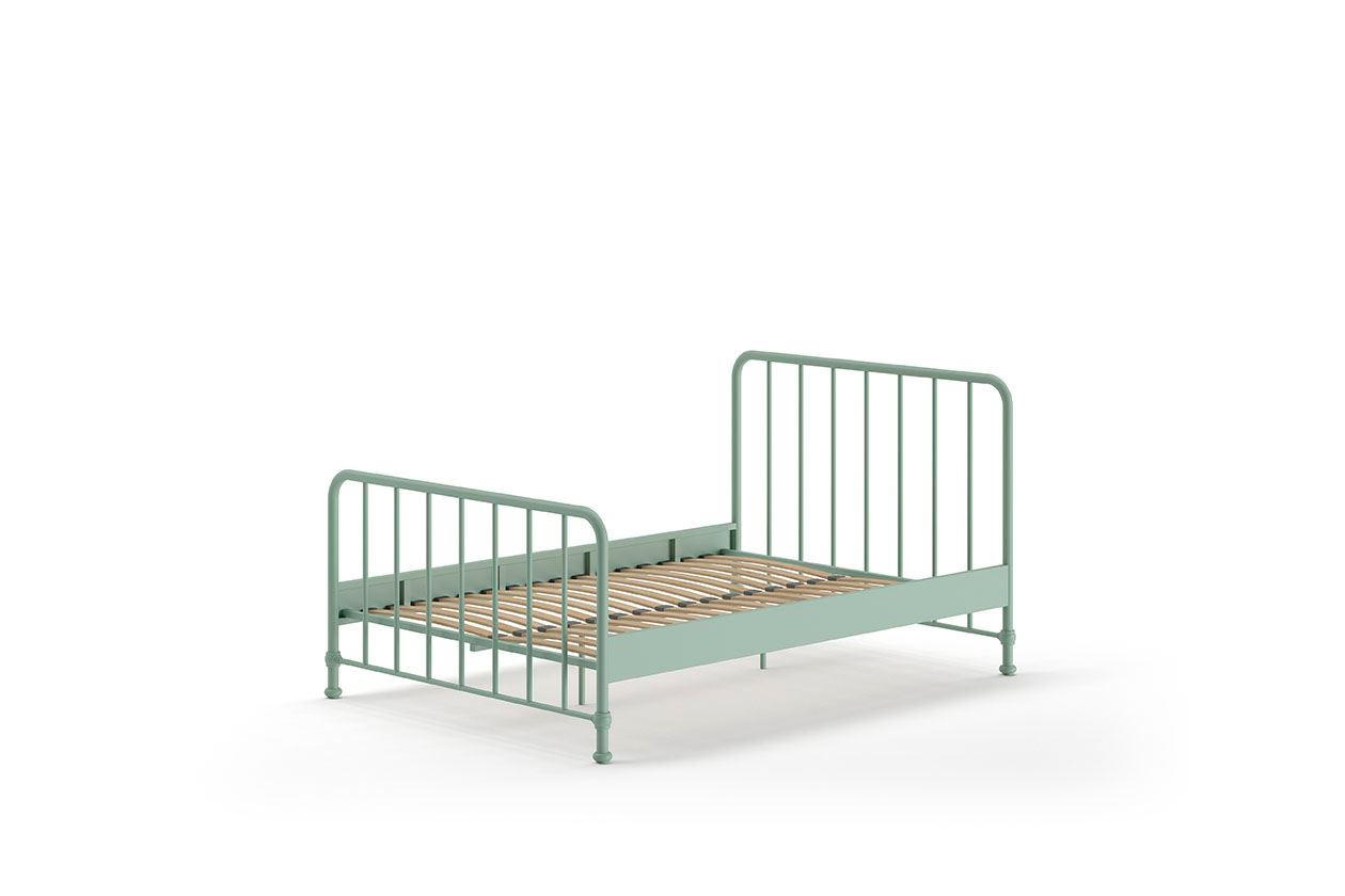 METALLBETT Kay 147x110x207 aus Metall in Grün matt - Grün, Metall (140/200cm) - 58aufmkessel