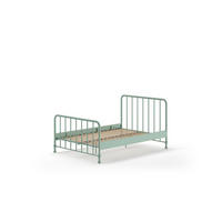 METALLBETT Kay 147x110x207 aus Metall in Grün matt - Grün, Metall (140/200cm) - 58aufmkessel