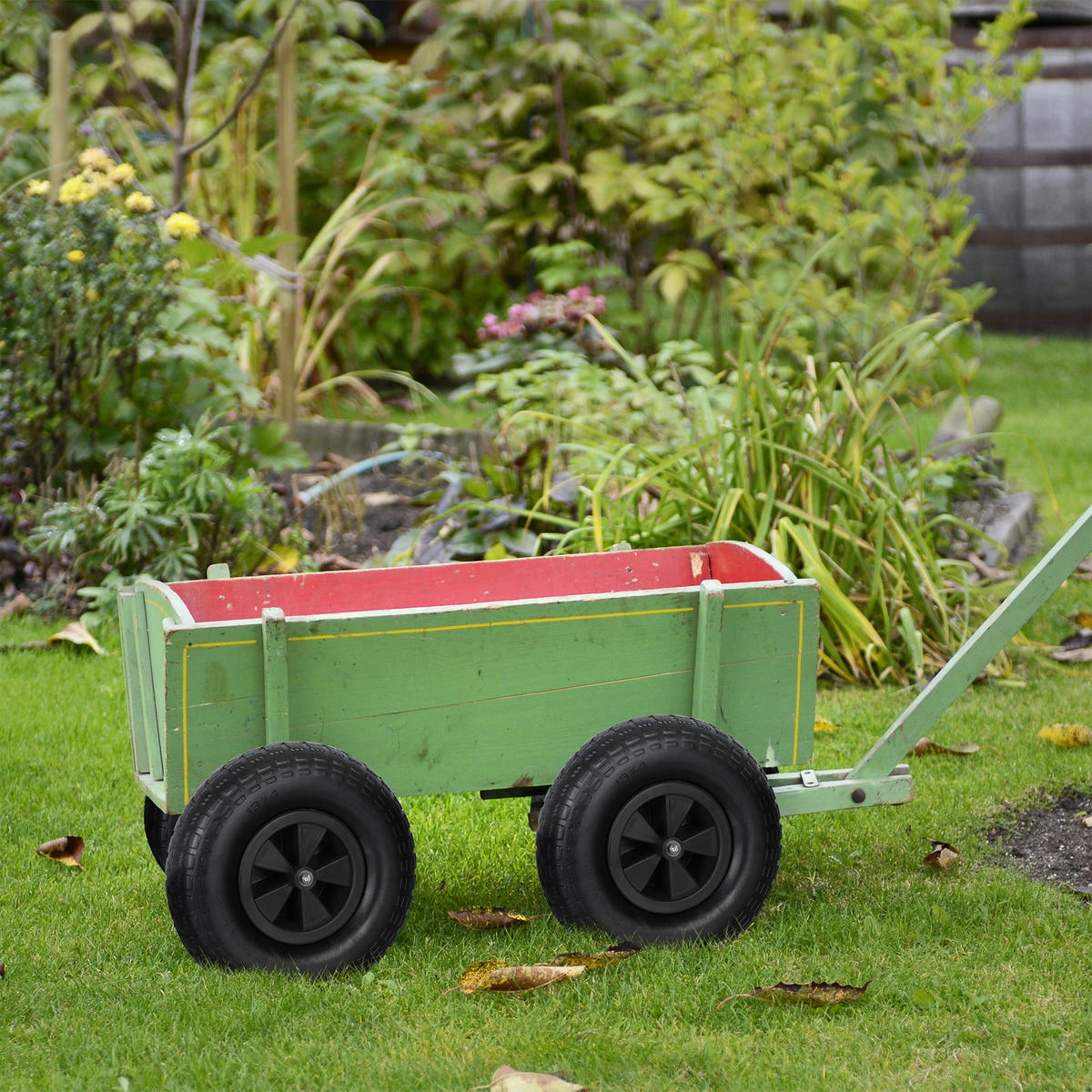 SCHUBKARRENRAD - Schwarz, Kunststoff (33/33/9cm) - Relaxdays