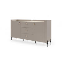 KOMMODE SOVI 05 180 / 95 / 42 cm in Porcini / Eiche Mavelie - Greige/Eichefarben, Holzwerkstoff (180/95/42cm) - Deine Möbel 24