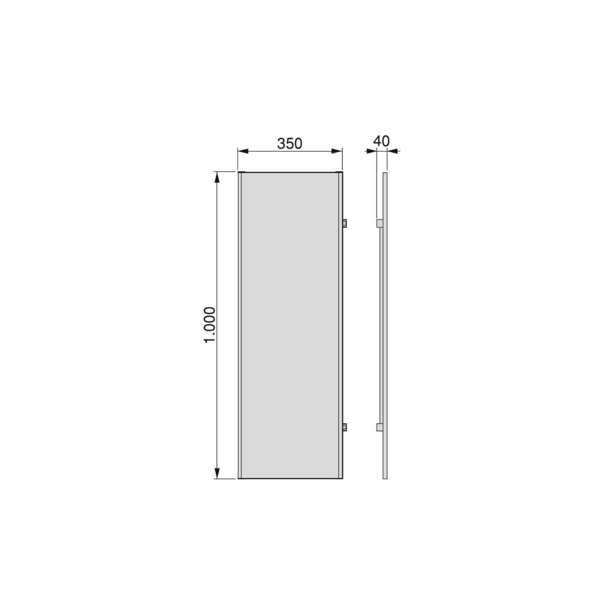 INNENSPIEGEL Ausziehbarer für Schränke, Mokka, Stahl und Kunststoff und Glas - Mokka, Metall (52/7/106cm) - EMUCA