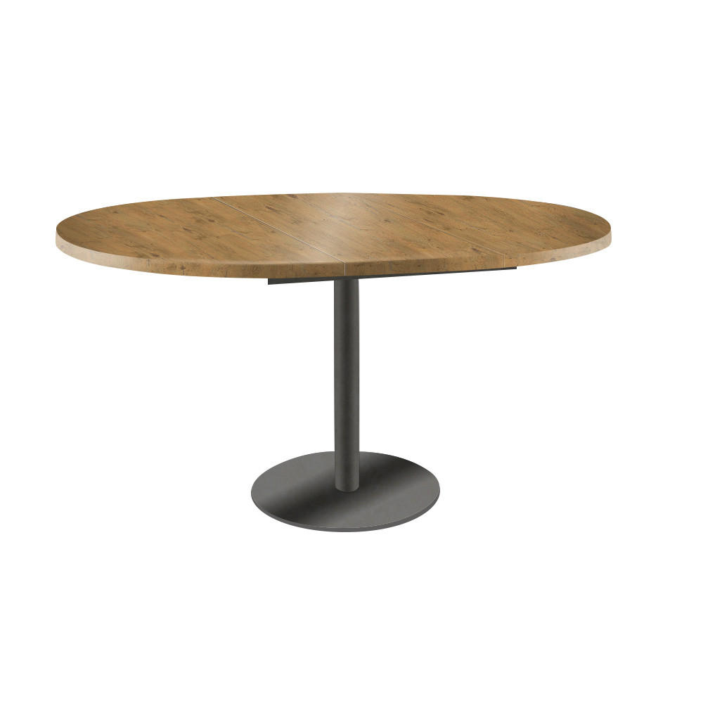 ESSTISCH Borte Eiche Lancelot / Graphit 100/138 / 100 / 76cm - Graphitfarben/Braun, Holz/Holzwerkstoff (100/100/76cm) - Feldmann-Wohnen