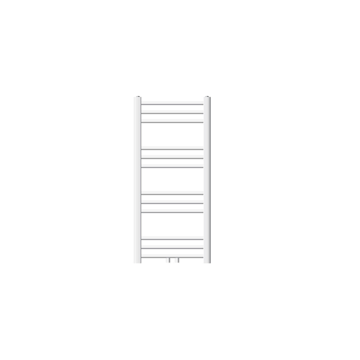 BADHEIZKÖRPER Sahara 400x800 mm Weiß gerade mit Mittelanschluss - Weiß, Metall (40/80/3cm) - LuxeBath