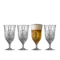 BIERGLAS Melodia 4er Set, Bierkelche, Kristallglas, Klar, 400 ml - Transparent, Glas (0.4L) - Lyngby Glas