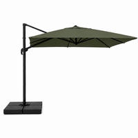SONNENSCHIRM Cezir Grün Rechteckig 3 x 4 m Deportiert Rotierbar Um 360 - Grün, Metall (400/300cm) - Concept Usine