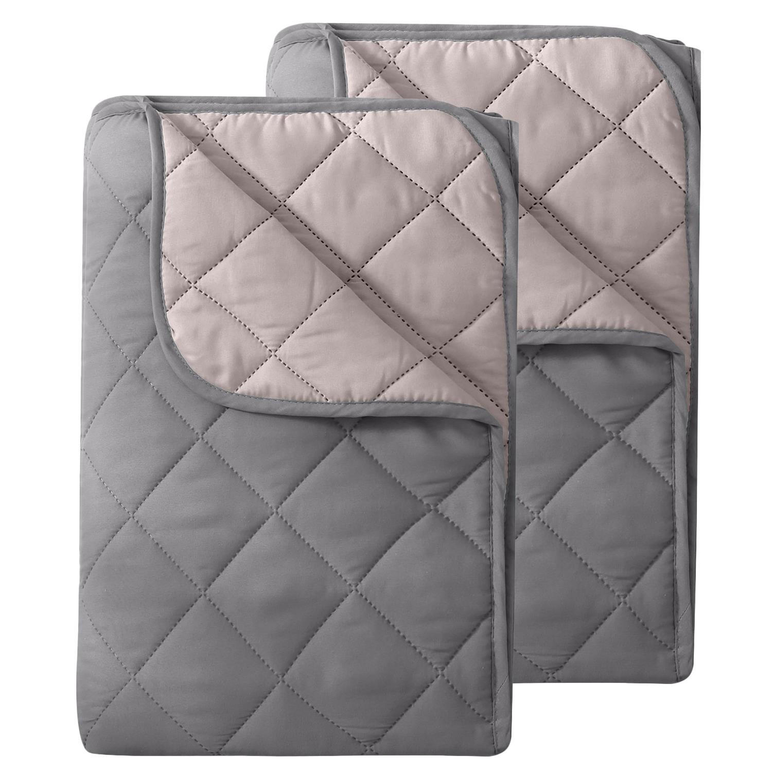 SOMMERBETT 2er Set Camping grau 135/200 cm Steppbett im Wende-Design Duo-Color - Grau, Textil (135/200cm) - wometo