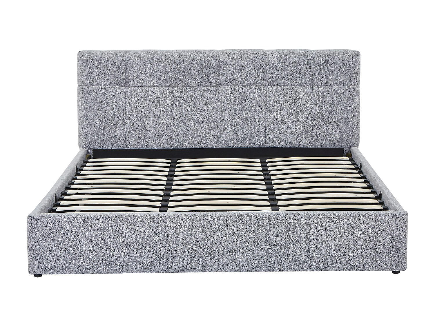 BETT mit Bettkasten - 2 Personen - stoff - grau Maziri - Grau, Textil (180/200cm) - Vente-Unique