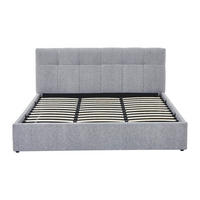 BETT mit Bettkasten - 2 Personen - stoff - grau Maziri - Grau, Textil (180/200cm) - Vente-Unique