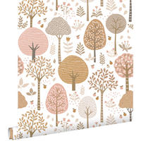 TAPETE bewaldete Landschaft 50 x 900 cm - Terracotta, Papier (50/0.1cm) - ESTAhome