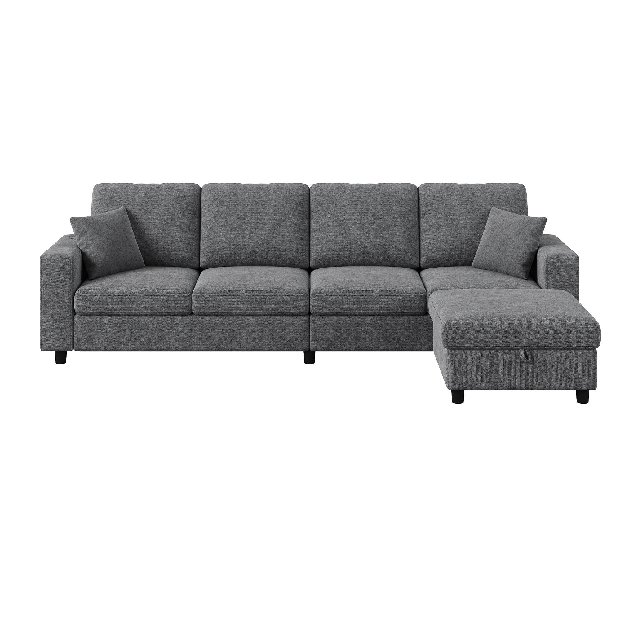 ComfortXL Ecksofa Grau 282x153 cm