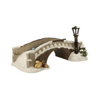 DEKOFIGUR Brücke zum Park, mit LED-Beleuchtung, Steingut, Bunt, 11.5 cm - Multicolor, Keramik (12.5/11.5/25.5cm) - Goebel