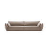 SOFA Kaelle aus Samt cappuccino 4 Sitzplätze - Cappuccino, Textil (110/85/248cm) - Micadoni