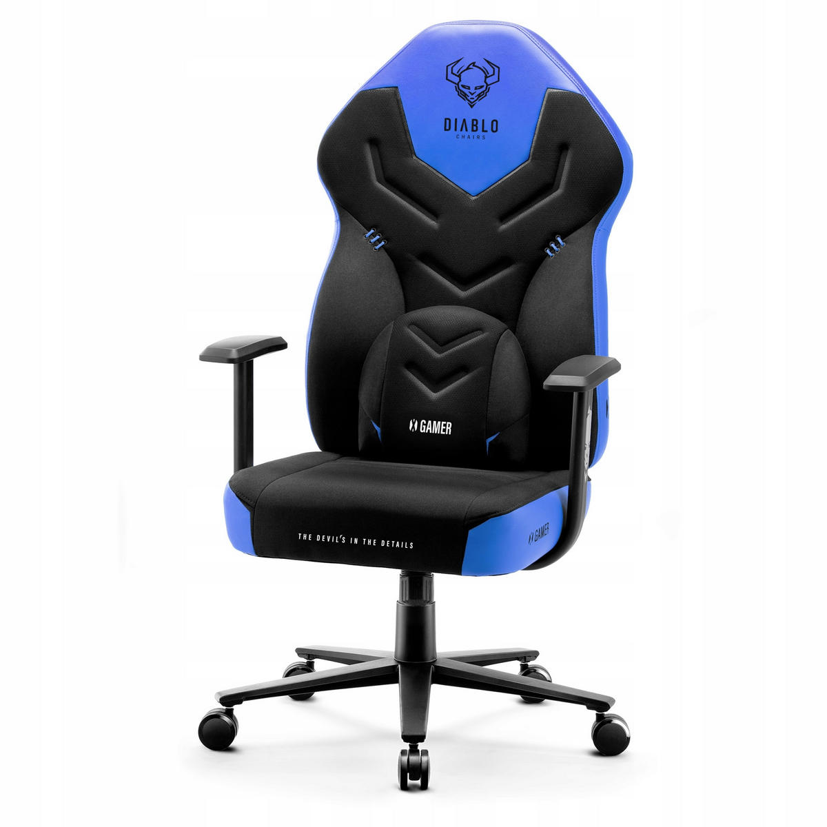 GAMINGSTUHL X-GAMER - Blau/Schwarz, Metall (68/118/56cm) - Diablo Chairs