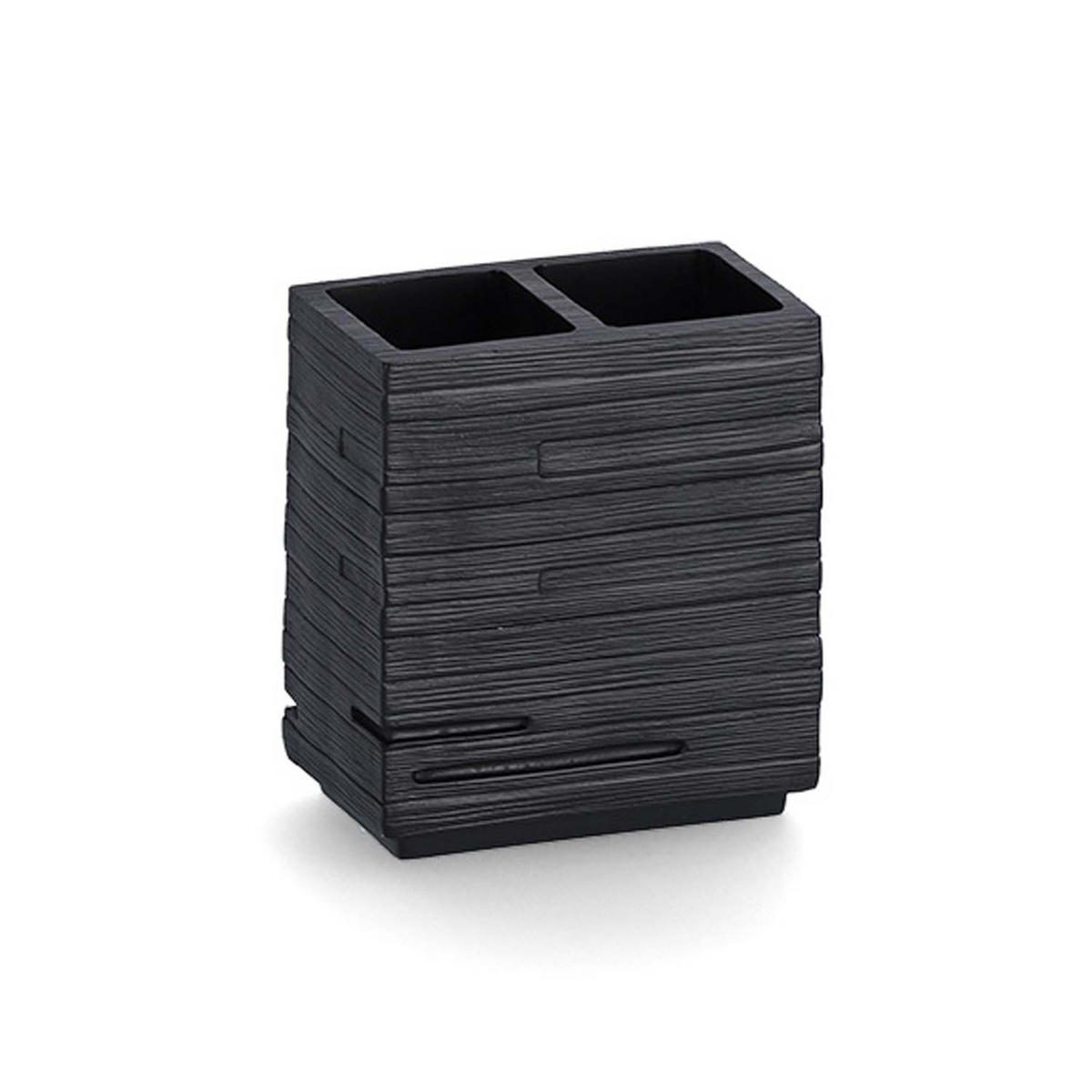 BADACCESSOIRES - Schiefer Optik, 3-teiliges Set - Schwarz, Stein (8.5/38.5/9.5cm) - Zeller Present