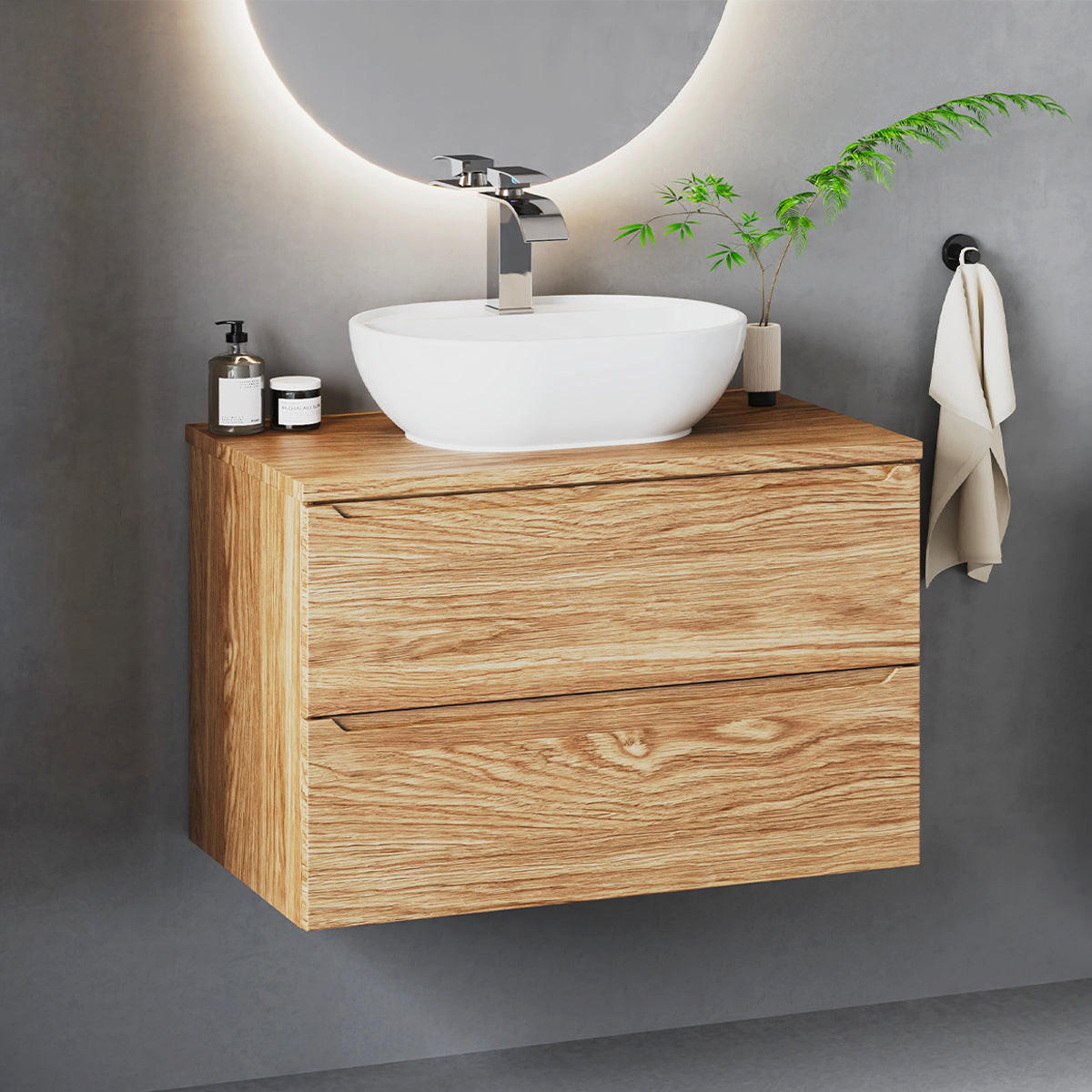 DONJI ELEMENT ZA UMIVAONIK 80.6cm Viggo Drvo - smeđa, drvni materijal (80.6/52.2/46.5cm) - Petits-meubles