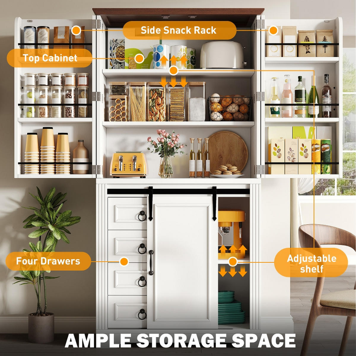 KÜCHENSCHRANK KIPPSCHUTZ SOFT-CLOSE MDF Weiß 80/180/39,8 cm - Weiß, Kunststoff (39.8/80/180cm) - Rolipo