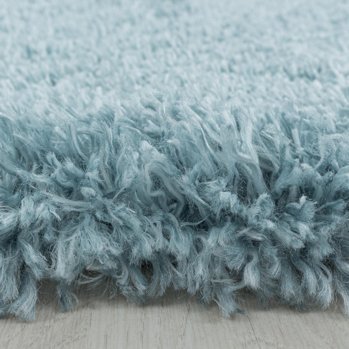 TEPPICH Hochflor Shaggy Uni Style Polypropylen Wohnzimmer Blau Rund 120x120 - Blau, Textil (120/120cm) - KADIMA DESIGN