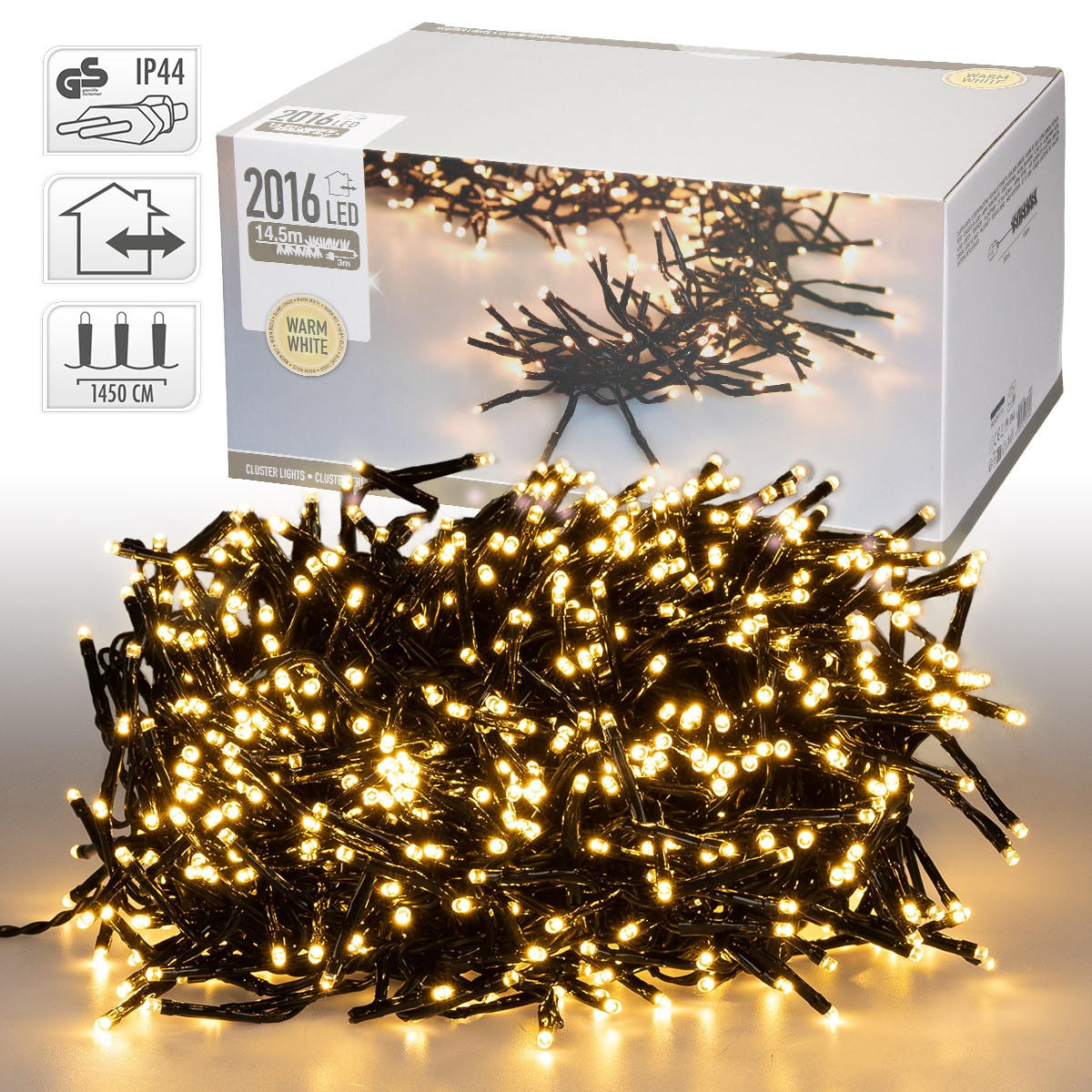 WEIHNACHT Büschel 2016LED - Grün, Kunststoff (1450cm) - ECD-Germany
