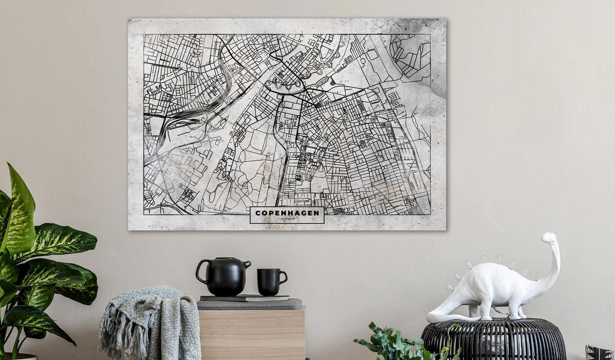 PINNWANDBILDER Schwarz-Weiß 120/80 cm - Schwarz, Naturmaterialien/Textil (120/80cm) - KUNSTLOFT